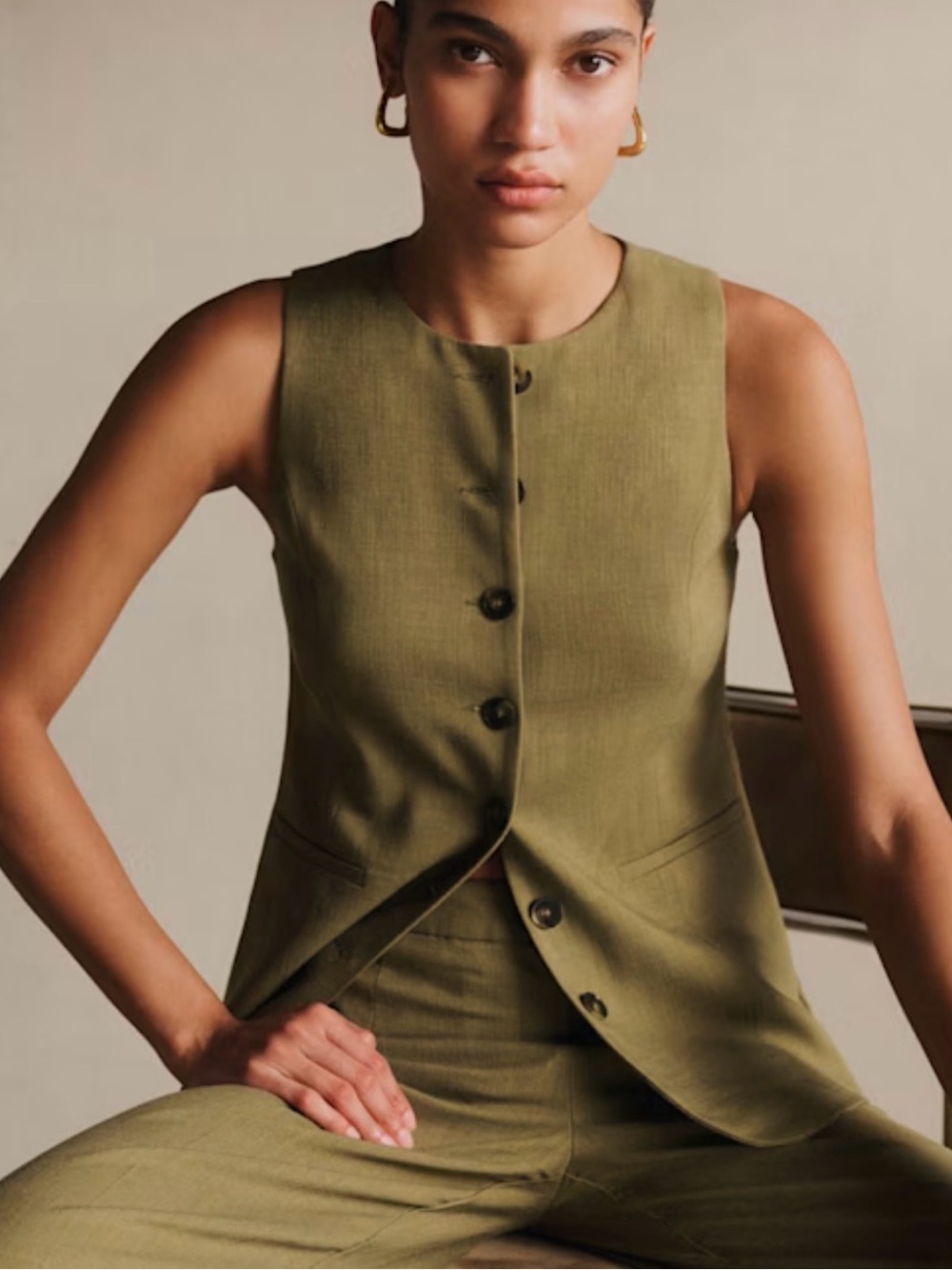 Sezane Redo Jacket Olive Green NWT